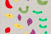 Bouldering colorful grips, handholds, a Sport Illustration by sceptical cactus (Thumbnail 2 of 3)