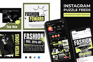 Fashion Urban Instagram Post Puzzle, a Social Media Template by Artnivora.Std