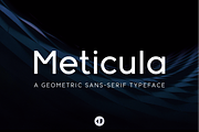 Meticula - Sans-serif Typeface, a Sans Serif Font by KushJain (Thumbnail 1 of 6)