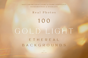 100 Gold Ethereal Light Backgrounds, an Abstract Photo by Allure Art