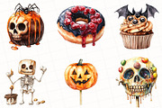 Watercolor Halloween Sweets Clipart, an Illustration by OK Design (Thumbnail 3 of 5)