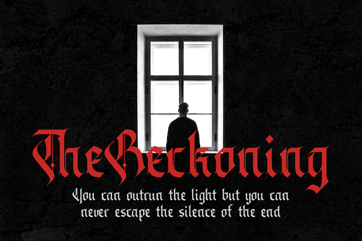 Grudge – Gothic Blackletter Typeface, a Blackletter Font by Almarkhatype (Photo 4 of 15)