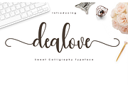 dealove font script, a Script Font by Analogous (Thumbnail 1 of 9)