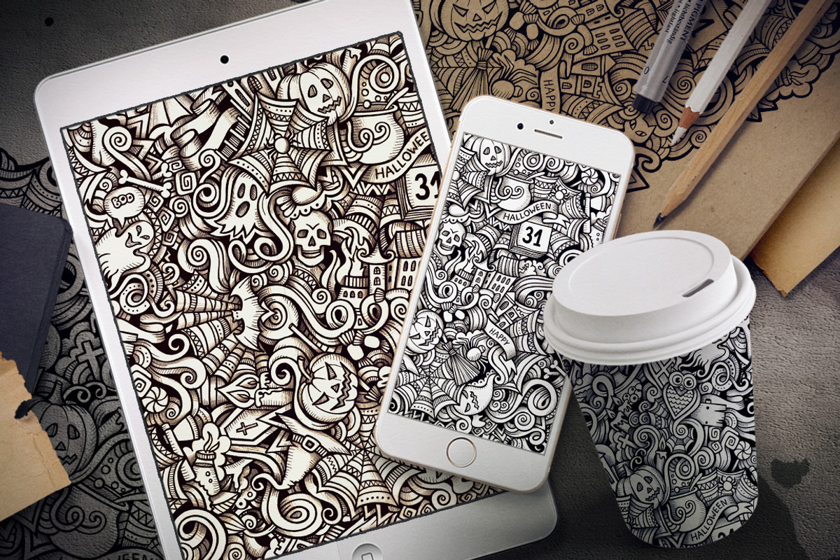 Halloween Graphics Patterns, a Pattern Graphic by BALABOLKA (Photo 4 of 4)