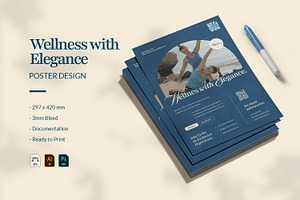 Wellness With Elegance - Poster, a Poster Template by VUNIRA