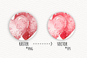 Watercolor Pink Things, a Texture Illustration by talloshau's illustrations (Thumbnail 4 of 5)