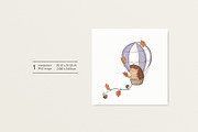 Hedgehog and air balloon, a Pattern Graphic by Olena Kuznietsova (Thumbnail 3 of 10)