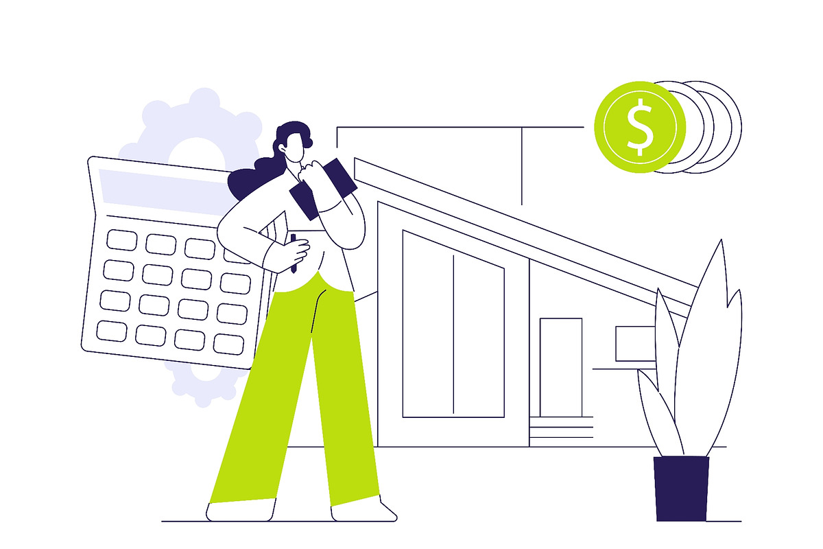 Property evaluator abstract concept, a Finance Illustration by Visual Generation (Photo 3 of 3)