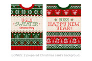 Knitted Christmas Font, a Serif Font by VasilkovS (Thumbnail 4 of 6)