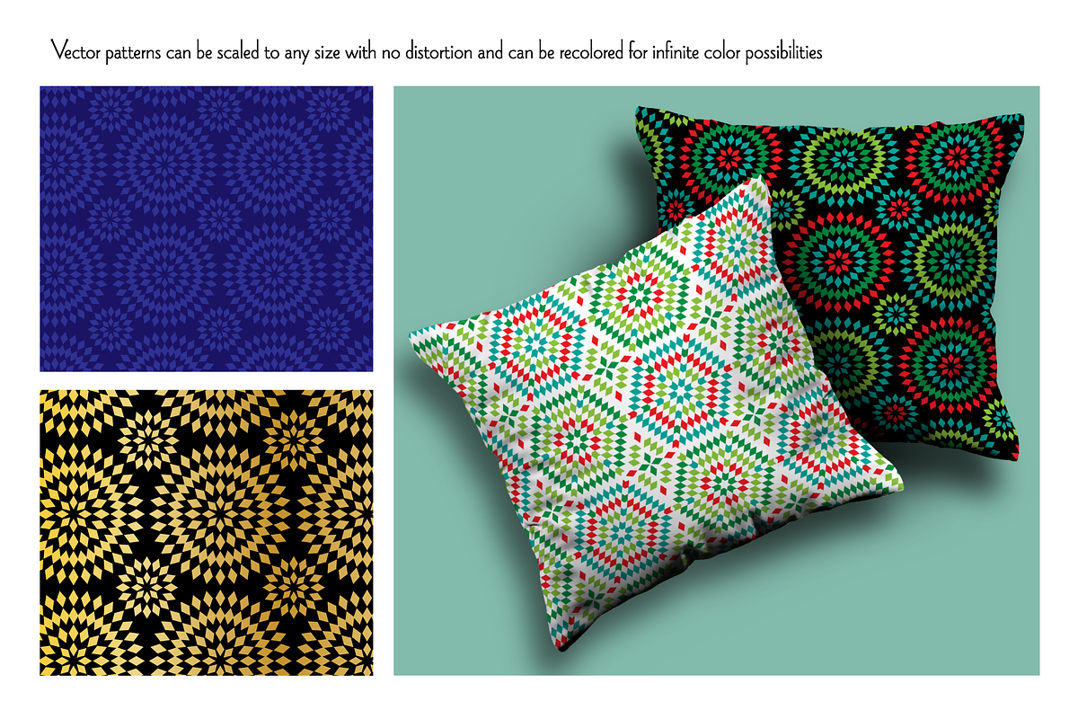 Seamless Granny Square Patterns preview 2