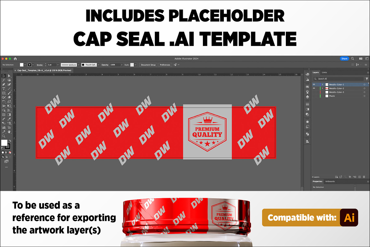 1lb Whey Protein Jar Mockup A3-Pro, a Packaging Mockup by Design Warlord (Photo 8 of 16)
