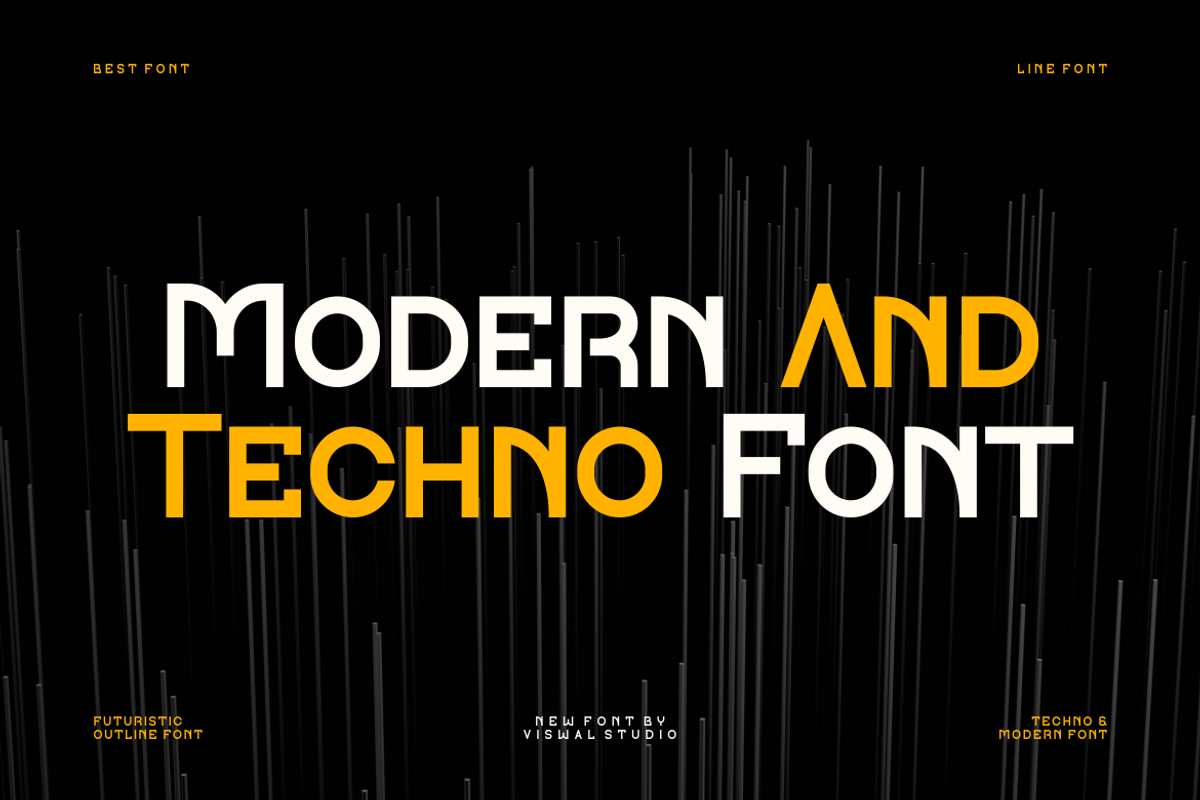 Farkey - Modern Techno Font, a Sans Serif Font by Viswal Studio (Photo 3 of 10)