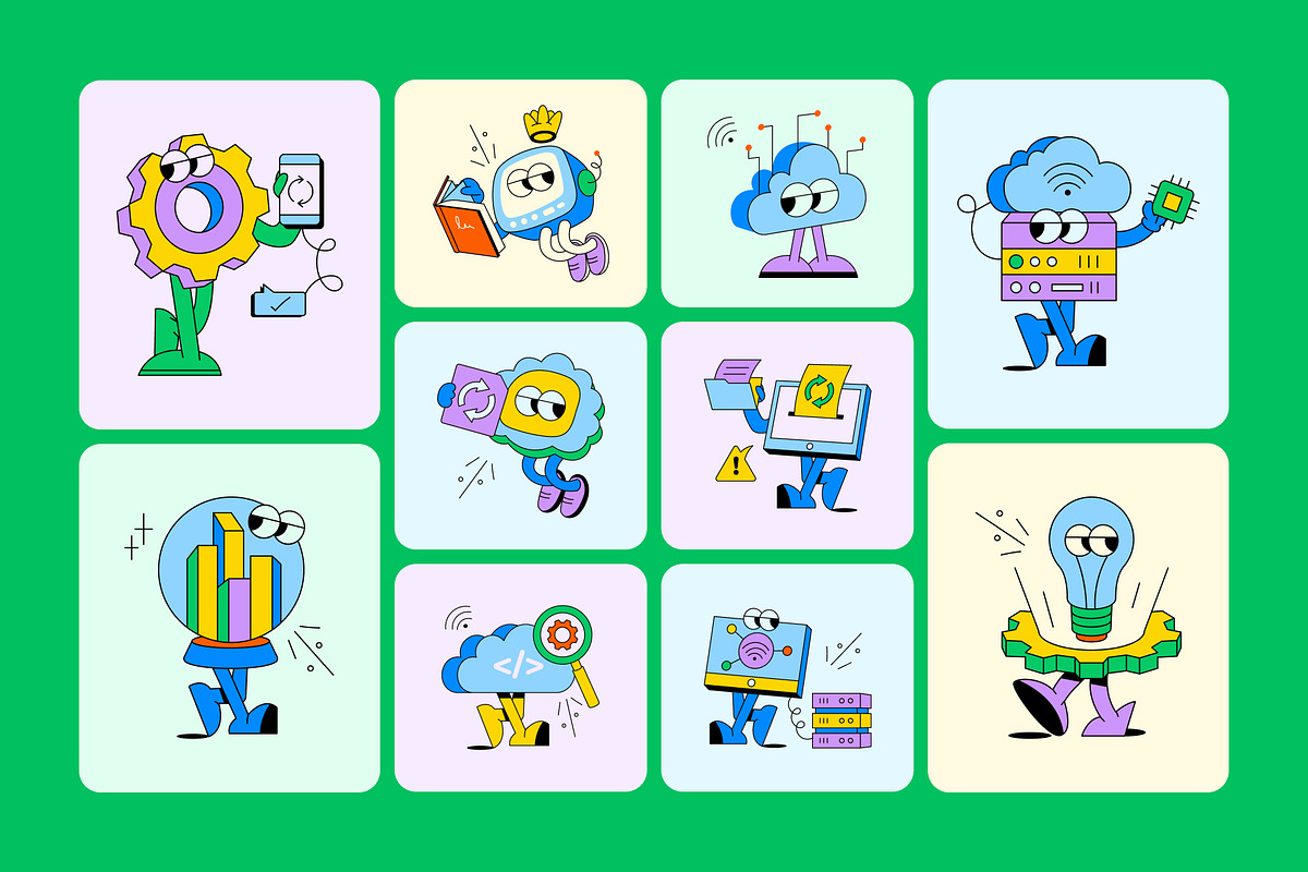 Animated Digital Stack Illustrations, a Technology Illustration by Vectors Market (Photo 3 of 4)