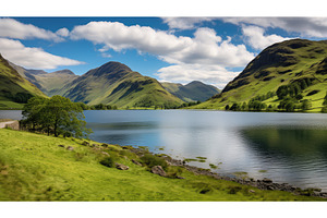 hiking uk lake district ai generated, an Animal Photo by pikepicture