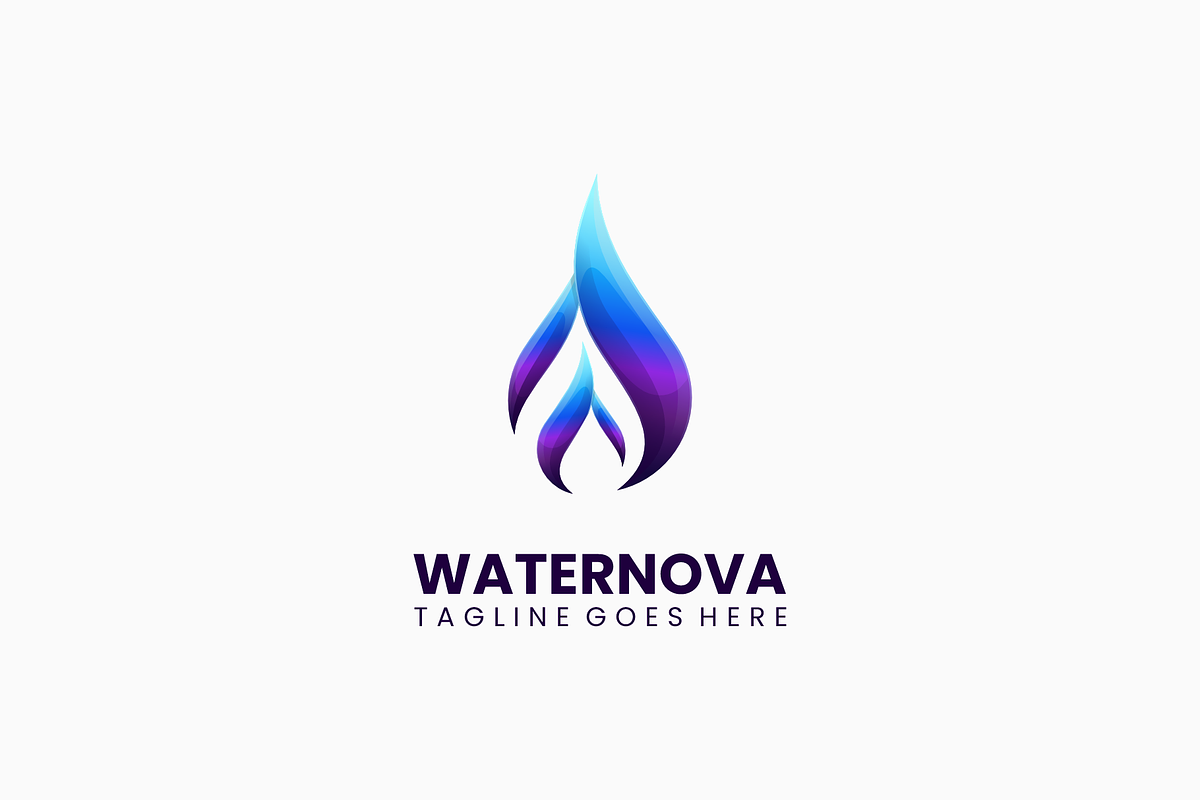 Water Nova Gradient Colorful Logo, a Branding & Logo Template by Artnivora.Std