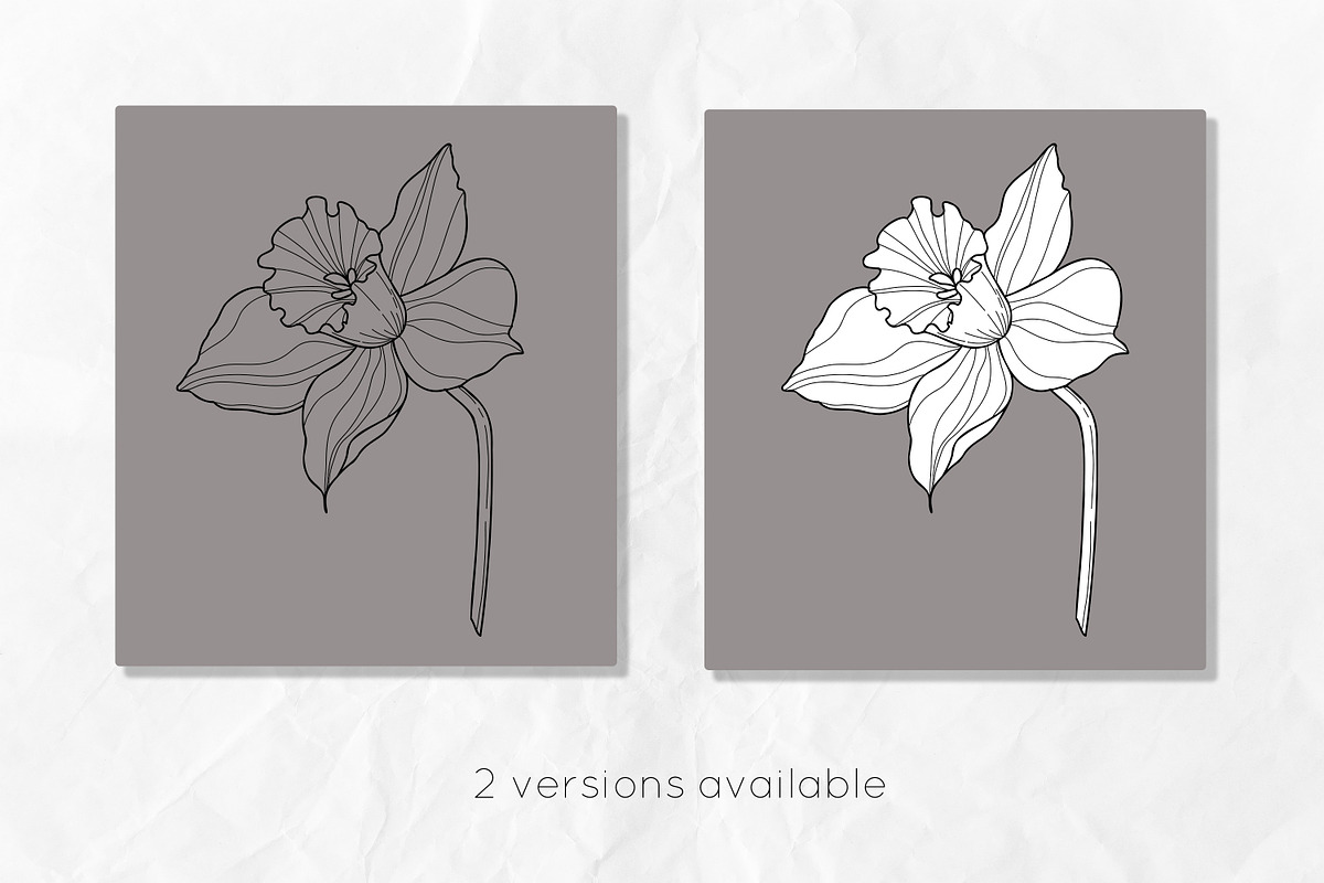 Garden Flowers Bundle Line Art SVG, a Decorative Illustration by Dervik Art Store (Photo 8 of 10)