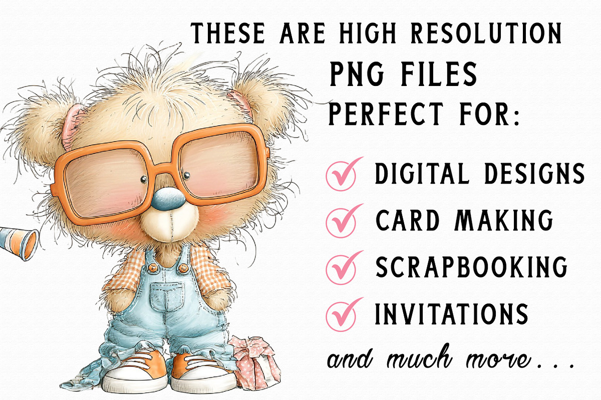 Funny Teddy Bear Clipart, an Illustration by Libby Wishes (Photo 5 of 7)