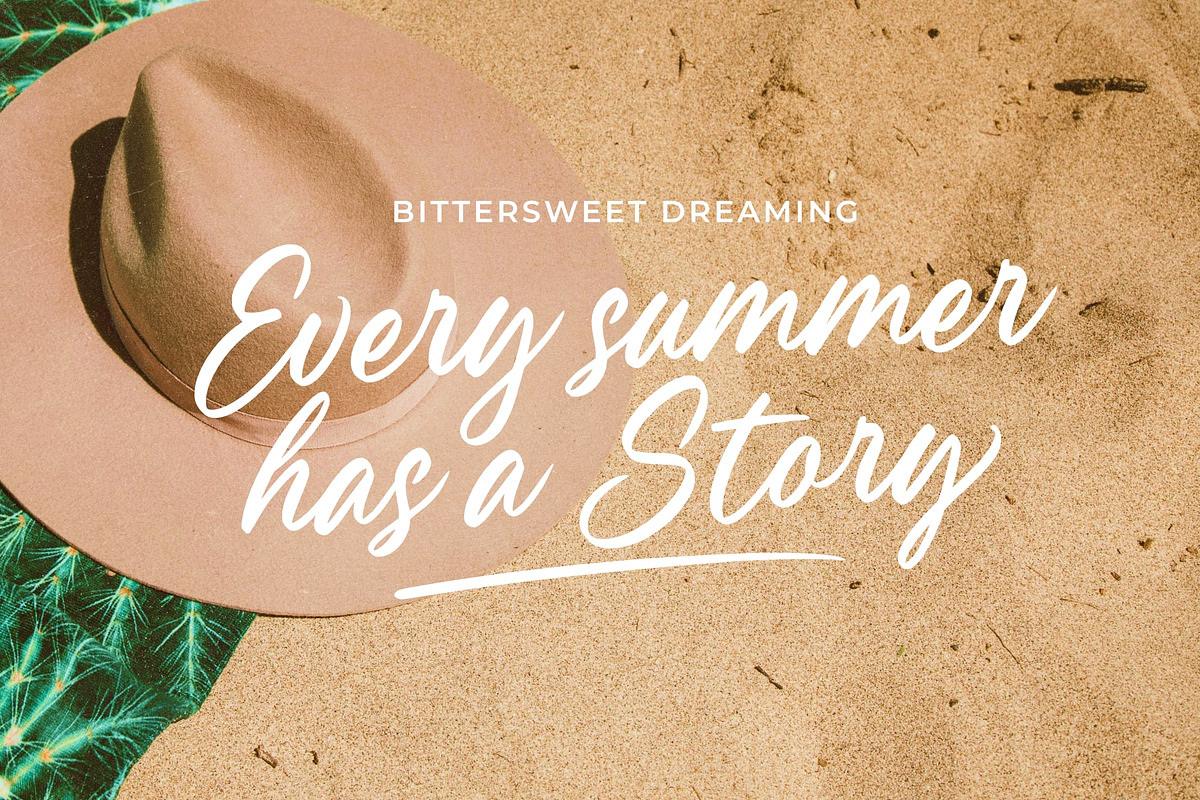 Bittersweet Dreaming, a Handwritten Font by Damarletter (Photo 6 of 9)