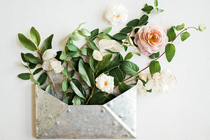 Wedding Mockup Flowers Styled Stock