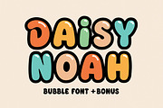 Daisy Noah - Bubble Groovy Font, a Handwritten Font by Jozoor (Thumbnail 1 of 10)
