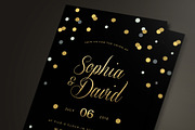 Black & Gold Wedding Invitation, an Invitation Template by Vynetta (Thumbnail 2 of 3)