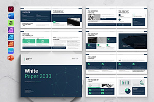 Business White Paper Landscape, a Brochure Template by DesignCrest