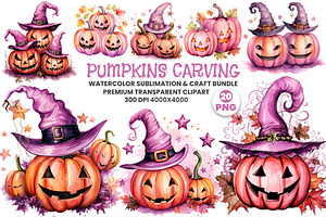 Halloween Pumpkins Carving Bundle