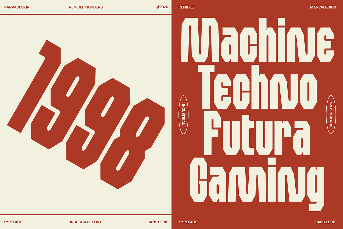 Remidle Font, a Sans Serif Font by Marvadesign (Photo 4 of 13)