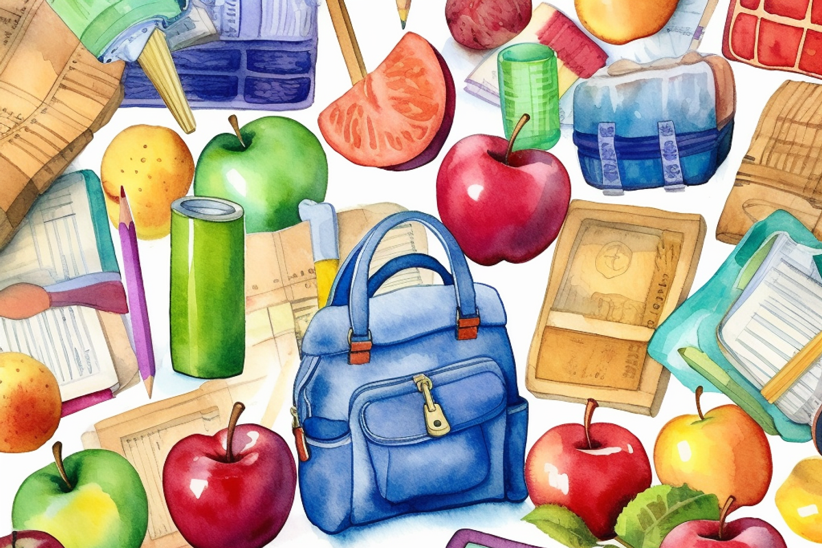 Watercolor Back to School, a Pattern Graphic by Printable Treasure (Photo 3 of 6)