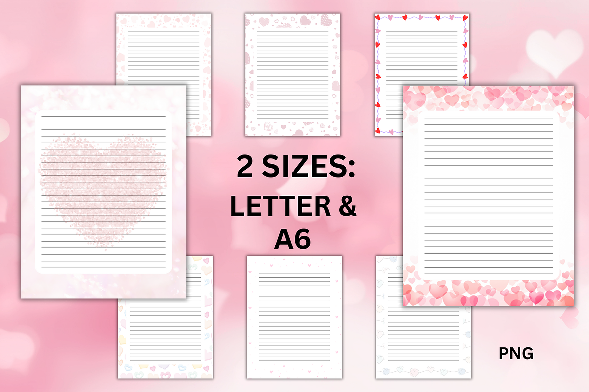Valentine's Day Heart Stationery, a Stationery Template by Pixels N Bows (Photo 2 of 3)