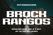 Brock Rangos, a Sans Serif Font by alon kelakon (Thumbnail 1 of 6)