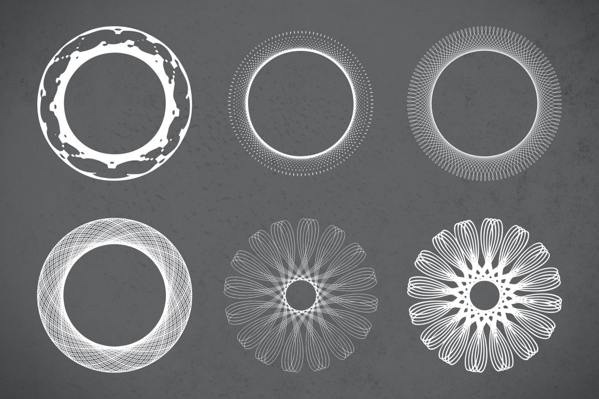 Circular & Spirograph Vector Pack 1 preview 4
