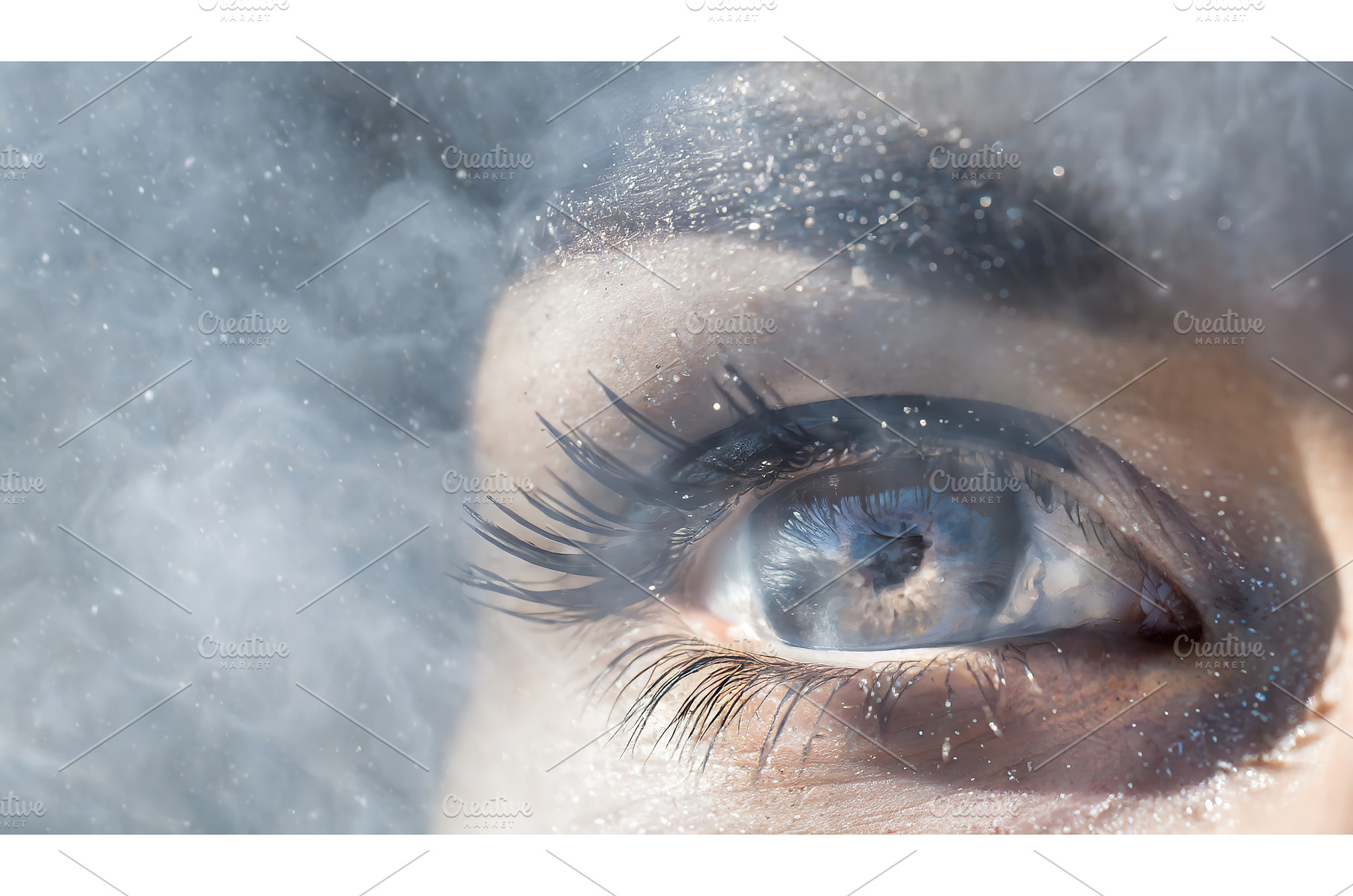 Macro shot of an eye with icy blue, an Abstract Photo by Igor Tichonow