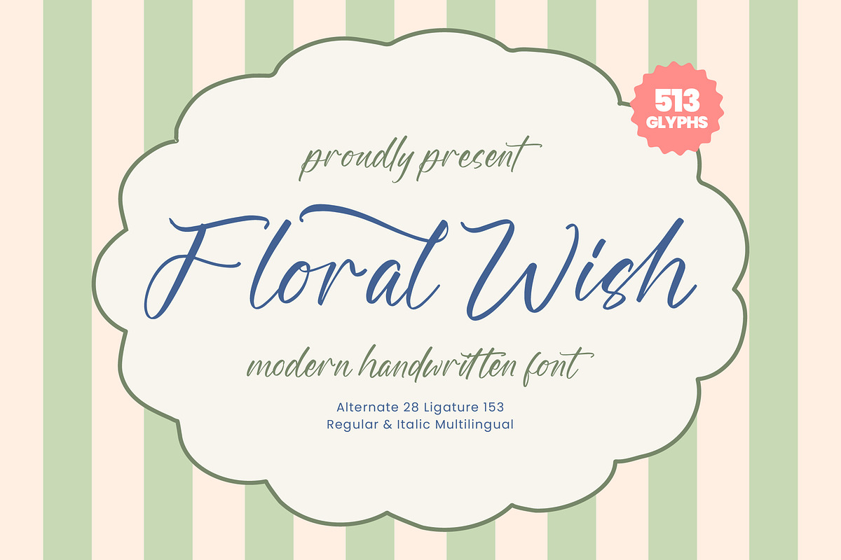 Floral Wish Handwritten Font, a Script Font by stylishtype.co (Photo 1 of 20)