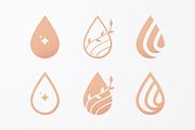 Mineral Pure Water Drop Gold Logo, a Branding & Logo Template by Signatoro (Thumbnail 1 of 2)