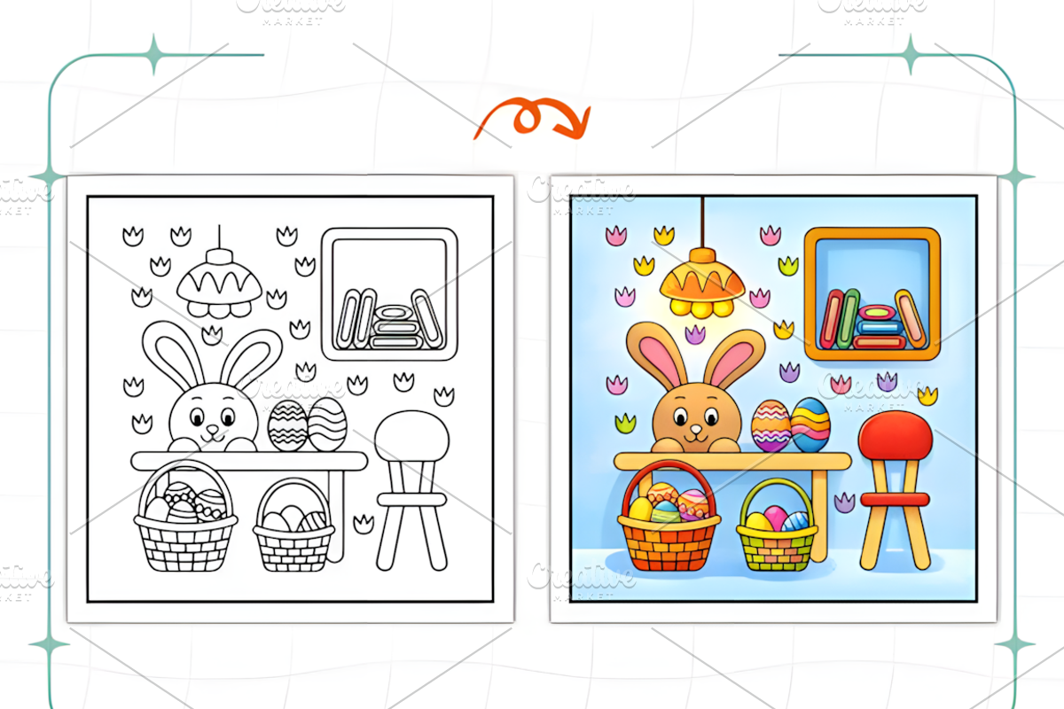 Bold Easy Easter Corner, a Seasonal Illustration by Ink Gallery (Photo 5 of 9)