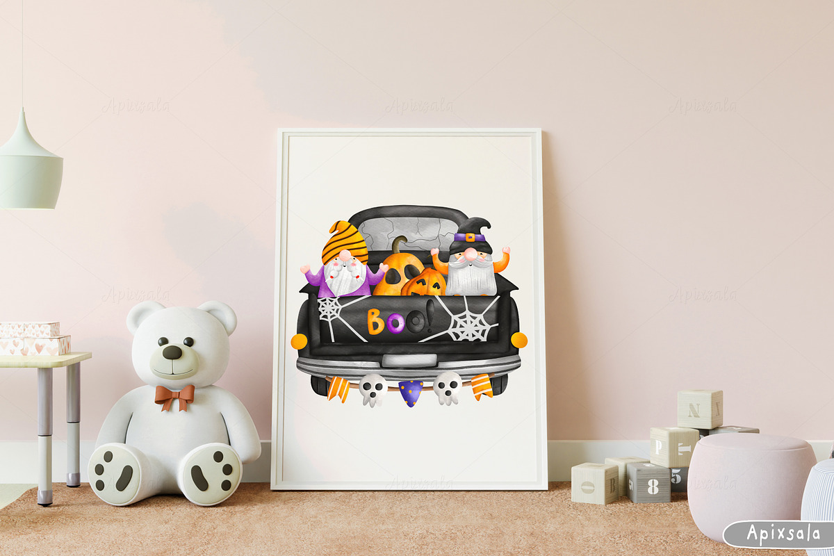 Gnome Halloween. Halloween Cliart, an Illustration by Apixsala (Photo 11 of 15)