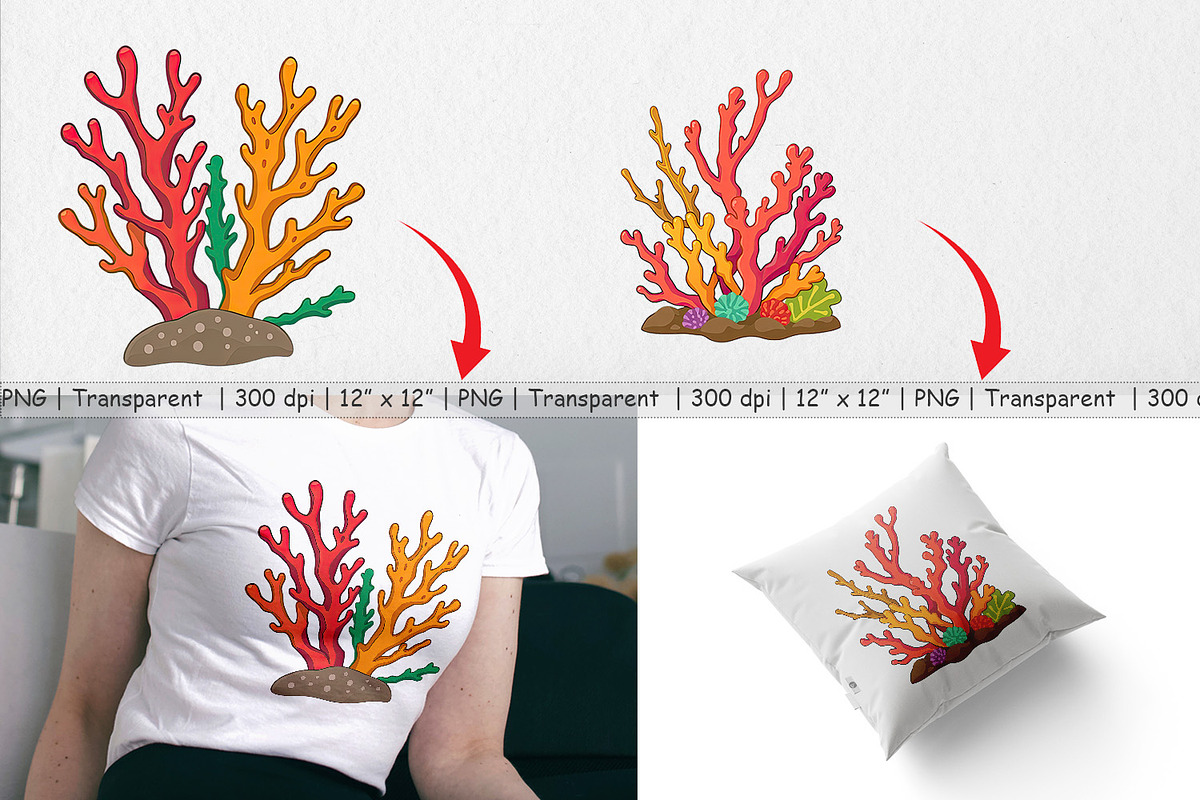 Coral Reef Clipart, a Graphic by Artnoy (Photo 2 of 5)