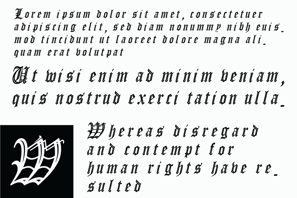 Elastic Gore Old, a Blackletter Font by cromatixclassroom (Photo 1 of 5)
