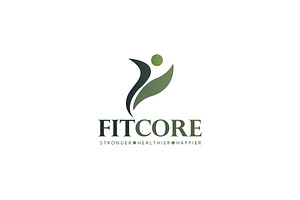 FitCore Fitness Logo Template, a Branding & Logo Template by SANB