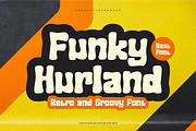 Funky Hurland - Retro & Groovy Font, a Sans Serif Font by QR Design Studio (Thumbnail 1 of 7)
