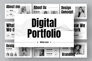 Digital Portfolio Presentation, a Presentation Template by ContestDesign