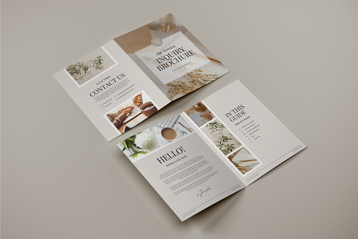 Neutral Client Inquiry Brochure, a Marketing Template by Admire Design (Photo 7 of 19)