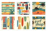 Retro Surfing Seamless Digital Paper, a Pattern Graphic by Chromolume Studio (Thumbnail 2 of 15)
