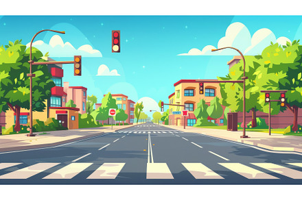 The corner of a city street on a, an Architecture Photo by ZinetroN