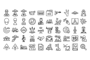 50 UFO And Alien Icons