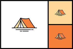 A-Frame Tent Icon for Outdoor, a Solid Icon by quadrazo