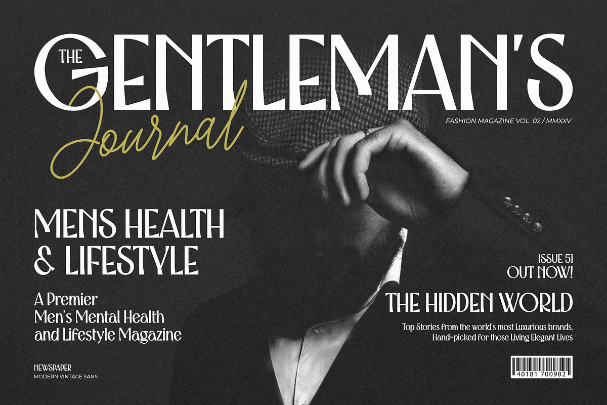 Newspaper Modern Vintage Sans Serif, a Sans Serif Font by ikiiko (Photo 3 of 7)