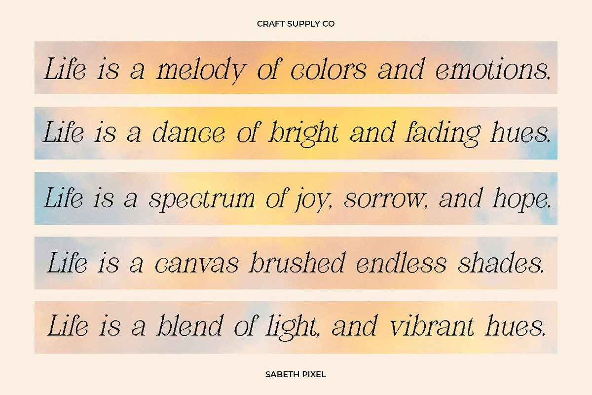Sabeth Pixel, a Serif Font by Craft Supply Co. (Photo 4 of 8)