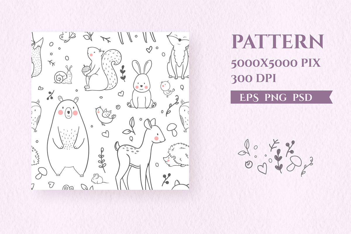 Forest Animals Set (EPS+PNG+PSD), a Graphic by Lembrik's Artworks (Photo 3 of 5)